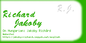 richard jakoby business card