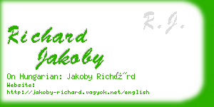 richard jakoby business card